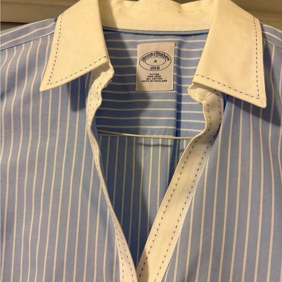 Brooks Brothers Light Blue Striped Dress Shirt - Picture 2 of 4